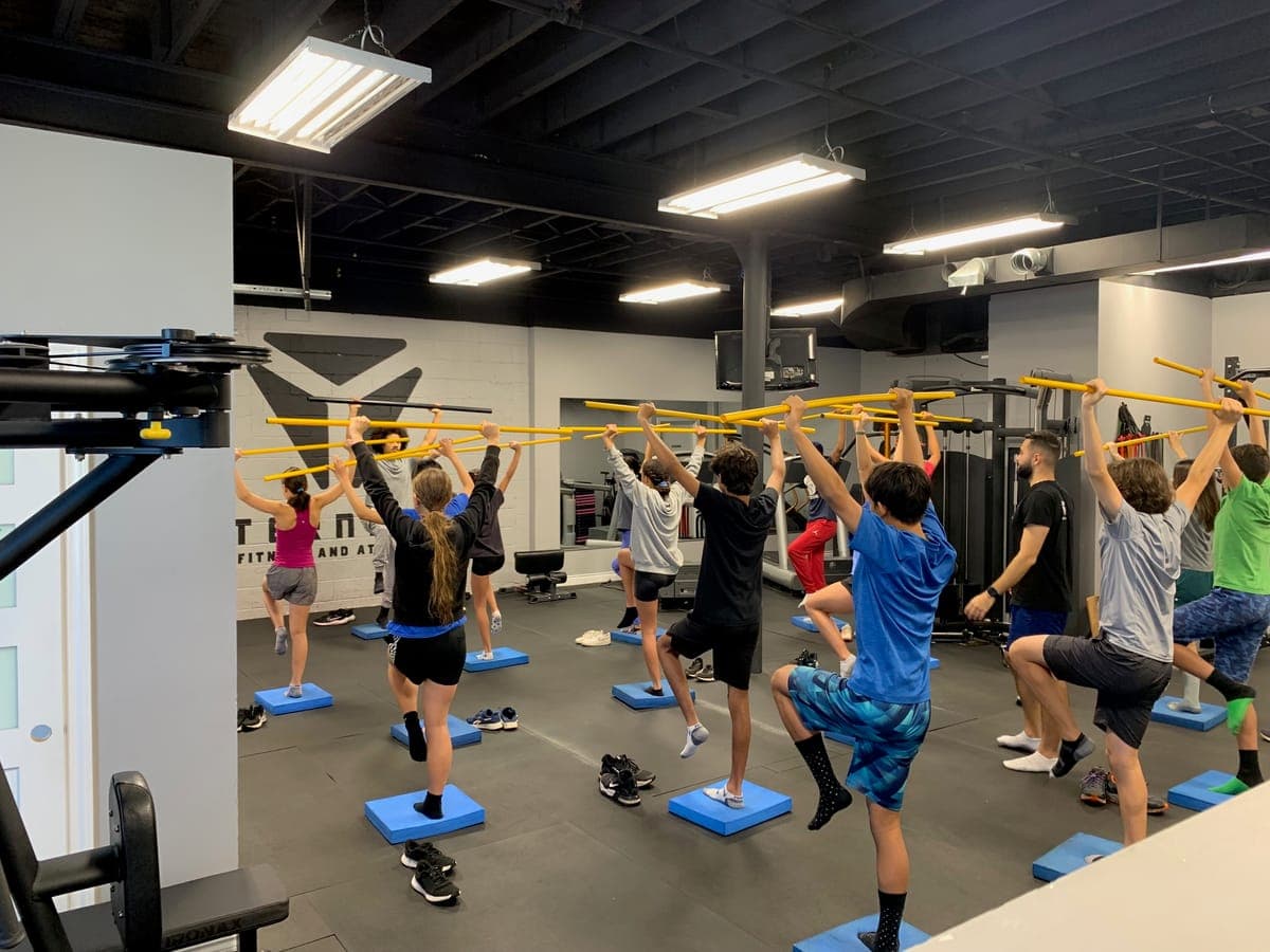 Small-group training session for young athletes at Ternion in Mississauga